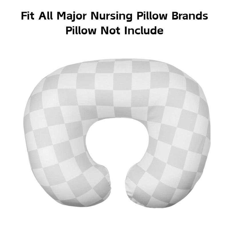 wirein Nursing Pillow Cover, Soft Stretchy Removable Slipcover for Breastfeeding Pillows,Comfortable Nursing Pillow Case for Infant Baby Boys Girls Newborn,Gray - Image 5
